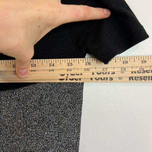 NWT Noisy May Finity Short Dress Metallic Silver & Black Fitted Short Sleeves S - Picture 10 of 14